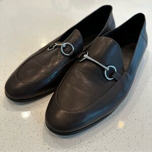 Massimo Dutti Women Brown loafers with buckle